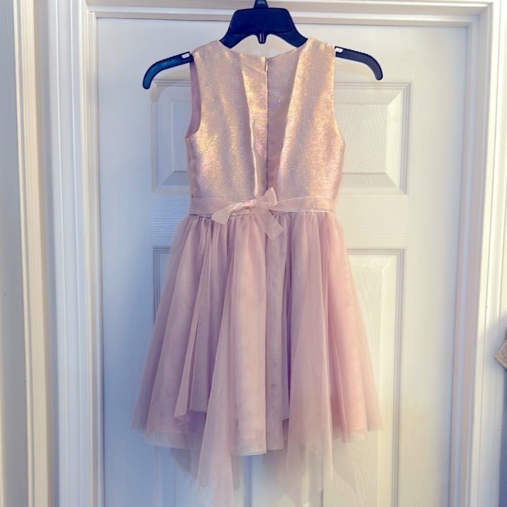 Elegant Pink Sleeveless Kids Dress - Picture 4 of 4